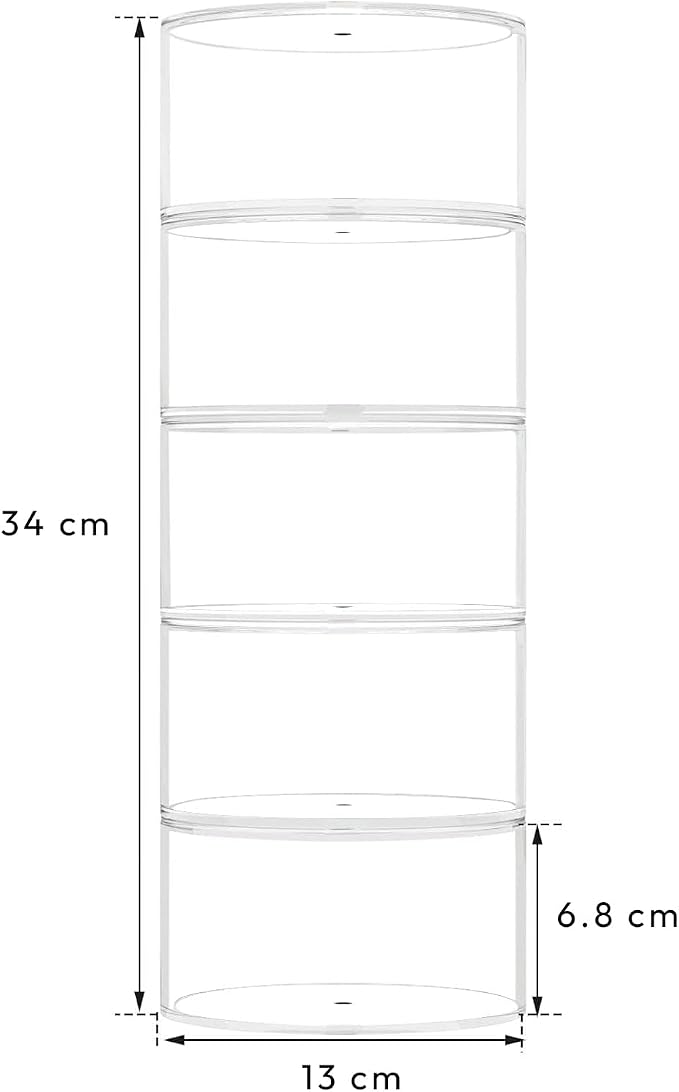 NIUBEE Belt Organizer, Acrylic 5 Layers Belt Case Storage Holder and Display - Image 2