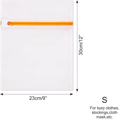 Mesh Laundry Bags 3-Pack Laundry Wash Bag Colorful Zipper - Image 2