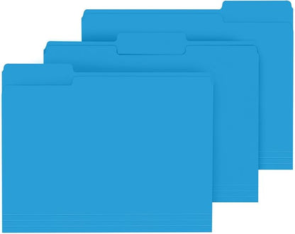 File Folder, PANDRI 120 Pack File Folder, 1/3 Cut Tab, Letter Size, Filing by PANDRI