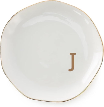 Initials Ring Dish Jewery Tray by VINCOMIC