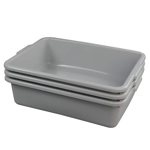 Ggbin Plastic Dish Tubs, Commercial Bus Tote Box, Food Grade, Food Service Bus by Ggbin