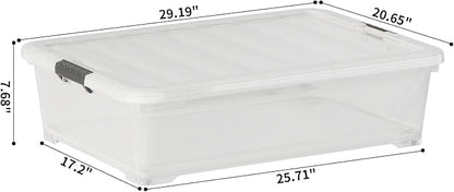Xyskin 50 Quart Under-Bed Storage Container Organizer Bin - Image 2
