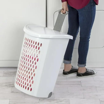 Wheeled Laundry Hamper with Handle - Image 6