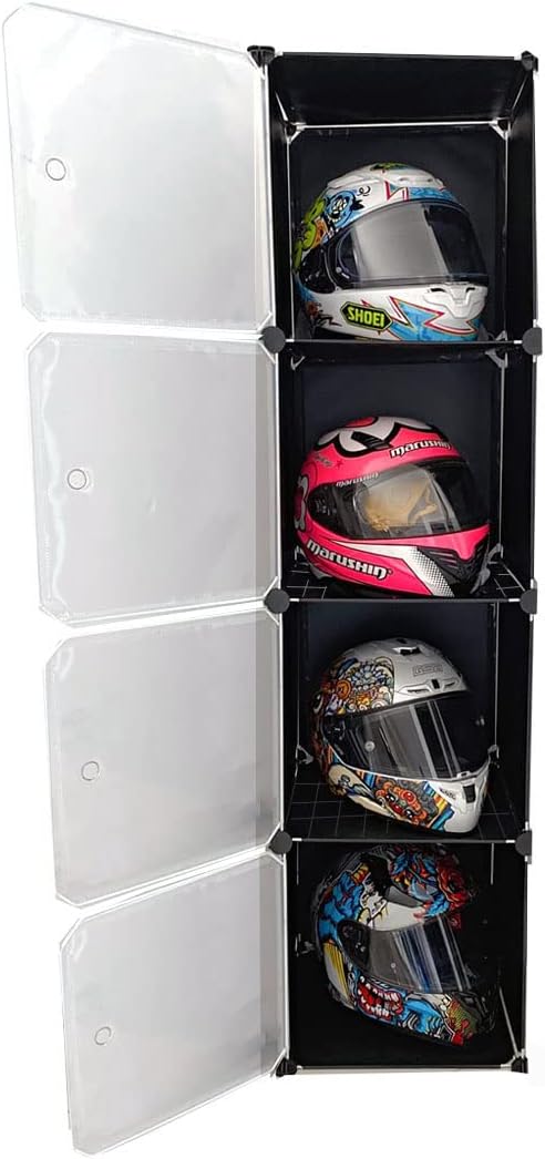 Motorcycle Helmet Storage Rack, Helmet Organize Display Cabinet by Lizipai