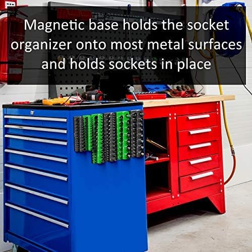 Olsa Tools Magnetic Socket Holder | 1/4-inch Drive | Metric | Black | Holds 26 - Image 6