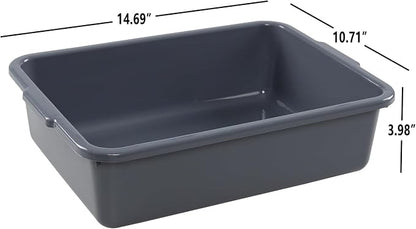 5-Pack Small Commercial Tote Box, 8 L Plastic Bus Box - Image 2