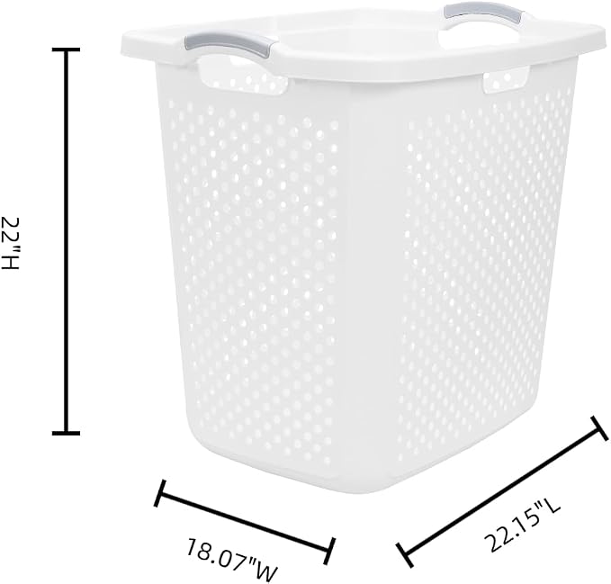 2.5 Bushel Plastic Dirty Laundry Basket, - Image 4