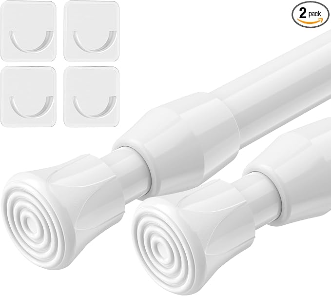 AIZESI Spring Tension Curtain Rods Short Tension Rod | Adjustable, No Drilling by AIZESITENSIONROD