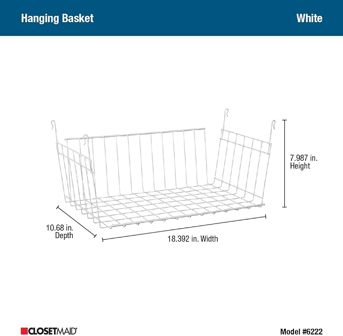 ClosetMaid Wire Hanging Shelf Basket - Image 4