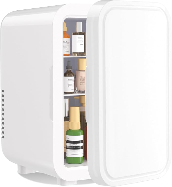 Mini Fridge, 6 Liter/8 Can 110V AC/DC Portable Thermoelectric Cooler by YASHE