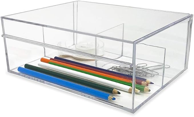 Isaac Jacobs 3-Compartment Clear Acrylic Organizer - Image 4
