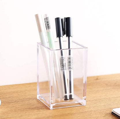 3 Pack Clear Acrylic Cosmetic Pencil Pen Holder Cup, Desk Acrylic Brushes - Image 7