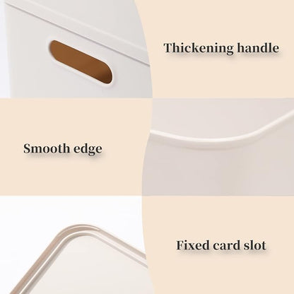 Plastic Storage Baskets With Lid Organizing Container Lidded Knit Storage - Image 5