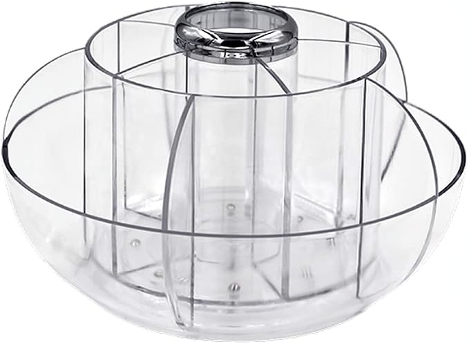 360 Rotating Makeup Organizer, Bathroom Makeup Carousel Spinning Holder Rack - Image 2