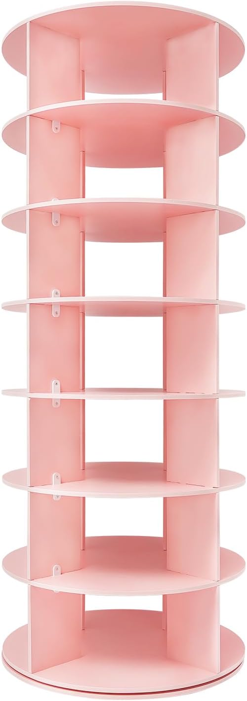 Rotating Shoe Rack Tower, 7 Tier Vertical Shoe Storage Rack, 360 Revolving by Namiose