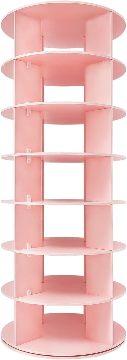 Rotating Shoe Rack Tower, 7 Tier Vertical Shoe Storage Rack, 360 Revolving by Namiose