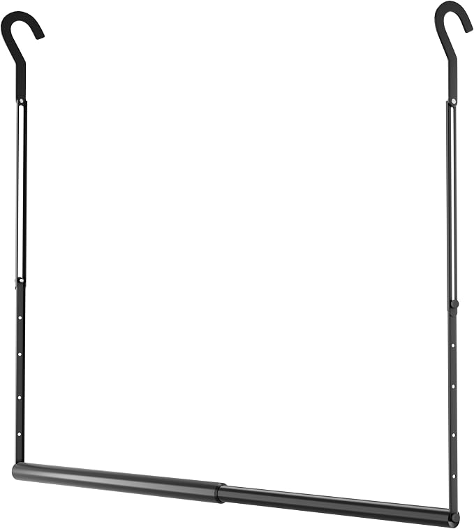 OPKING Hanging Closet Rod Extenders Adjustable Width & Height 1Pack Black | by OPKING