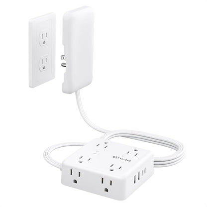TROND Flat Outlet Cover Extender - 6FT Flat Extension Cord by TRONDOfficial