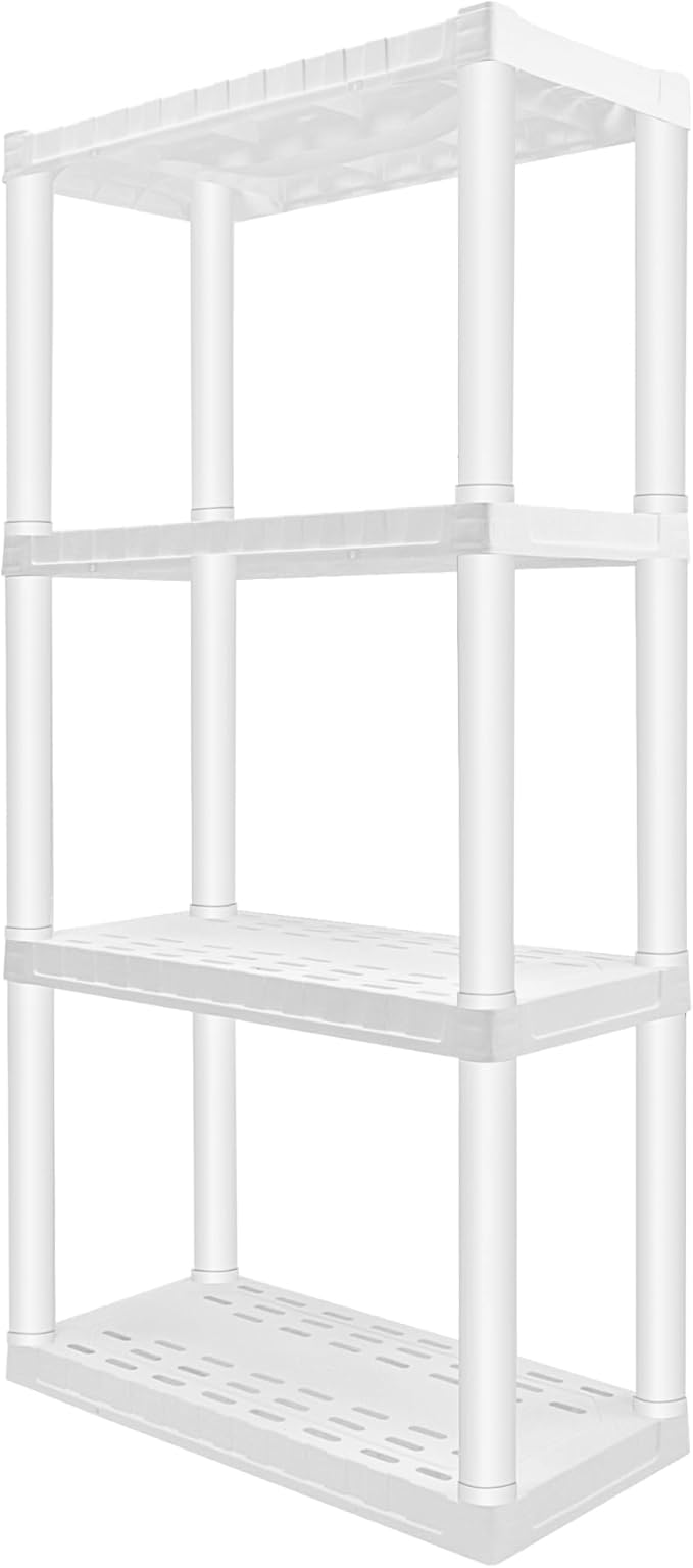 Oskar 4-Tier Storage Shelf, Heavy Duty Shelving Unit, 400 lbs, Laundry Room - Image 4