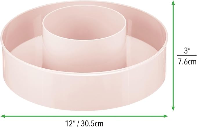 mDesign Plastic Lazy Susan Round Turntable Storage Tray - Image 4