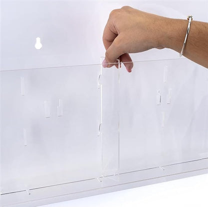 Displays2go Acrylic Literature Holder Wall Mount, 4/8.5" w, 4-8 Pockets - Image 5