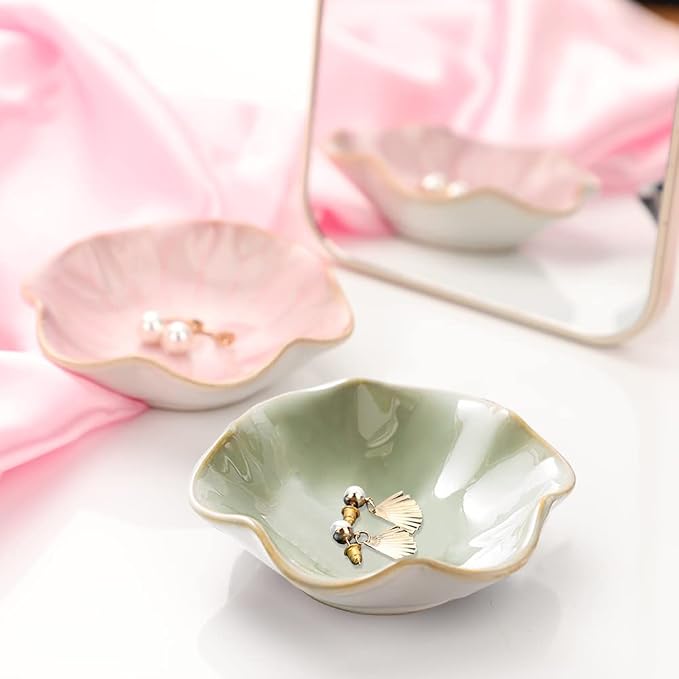 Binoster Ceramic Jewelry Dish, Leaf Jewelry Tray Key Tray, Small Ring Dish - Image 5