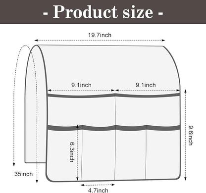 Couch Armrest Organizer Remote Control Holder Bedside Caddy - Image 2