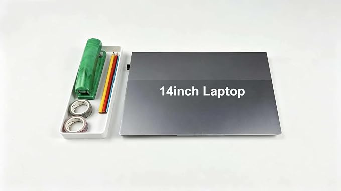 Amazon Basics Rectangular Plastic Desk Organizer, Half Accessory Tray - Image 6