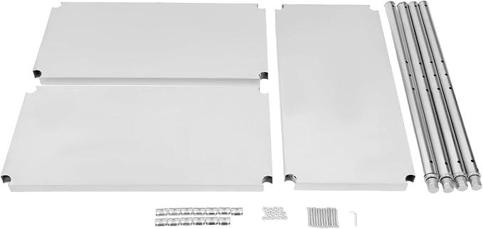Metal Work Table, 3 Tier Kitchen Storage Rack, Stainless Steel Shelving Unit - Image 9
