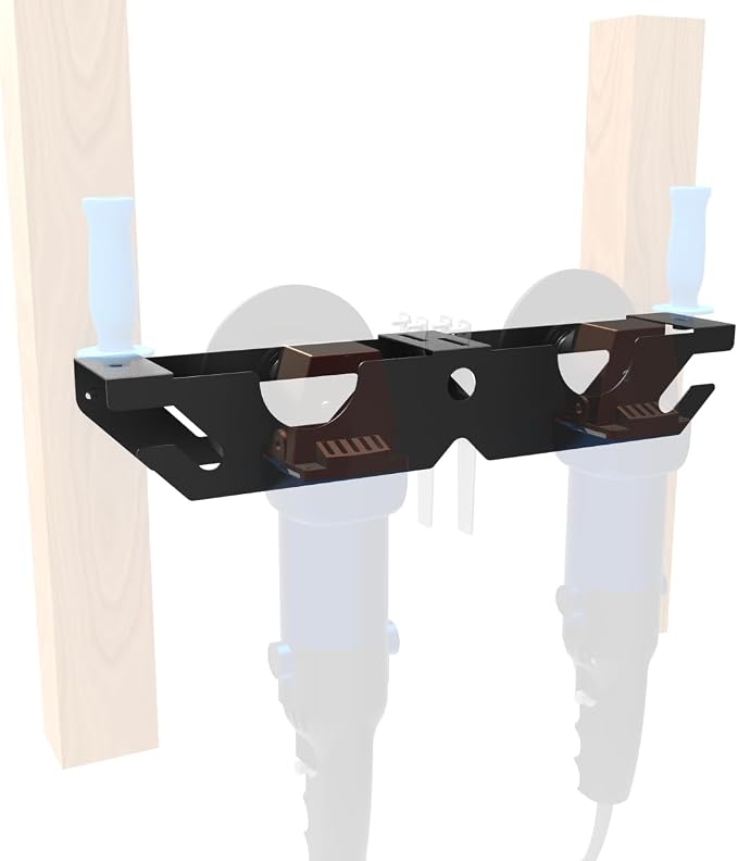 2 Pack of Angle Grinder Holder- 2 Bay Tool Wall Mount Bracket Stand Storage Rack - Image 6