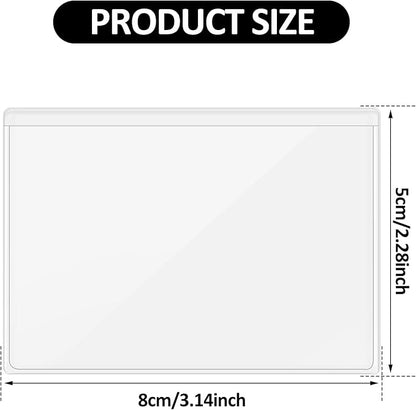 Prasacco 30 Pcs Self-Adhesive Index Card Holders Business Card Pockets Clear - Image 2
