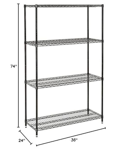 Nexel Economy Adjustable Wire Shelving Unit, 4 Tier, NSF Listed Commercial - Image 2