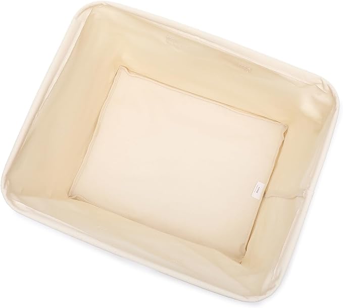 Foldable Storage Bins with Lids Cotton Canvas Rectangular Storage Box Ideal - Image 8