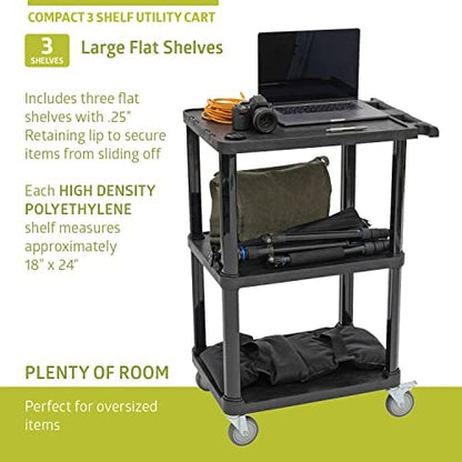 Pearington 3-Tier Compact Multi-Purpose Plastic Utility Cart - Image 4