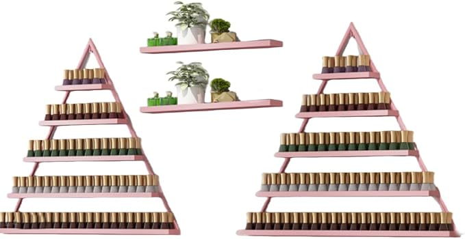Elegant Gold Wall Mounted Nail Polish Rack - Image 4