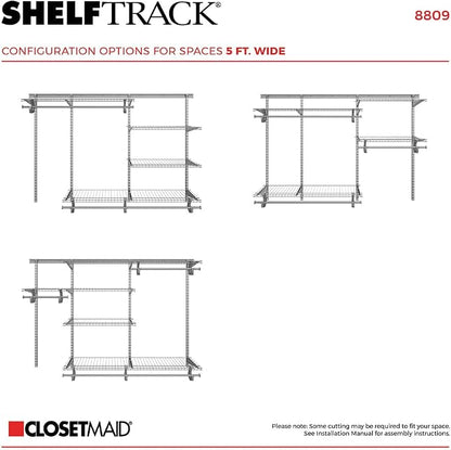 ClosetMaid ShelfTrack Wire Closet Organizer System, Adjustable from 5 to 8 Ft. - Image 4