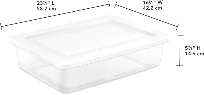 Sterilite Storage Box, Stackable Plastic Container Home Organizer, 28 Qt - Image 2