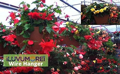 4 Pack 21" 3 Strong Wire Steel Hook Hanger, Gardening Indoor Outdoor Patio - Image 3