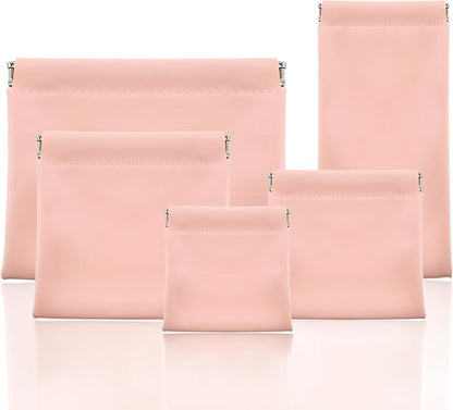 5Pcs Snap Closure Leather Organizer Pouch, Pouchic Leather Organizer, Storage by Unknown