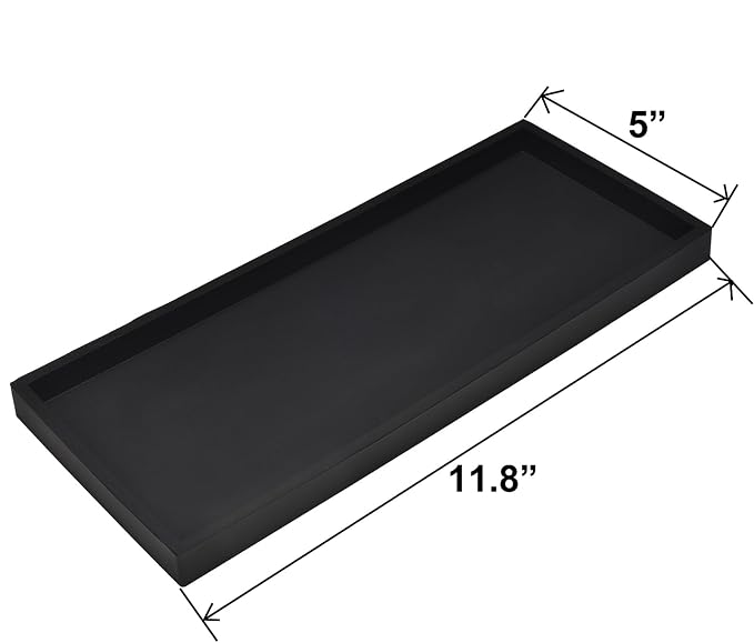 DNC Bathroom Counter Tray, 11.8" Silicone Vanity Tray, Kitchen Sink Soap Tray - Image 3