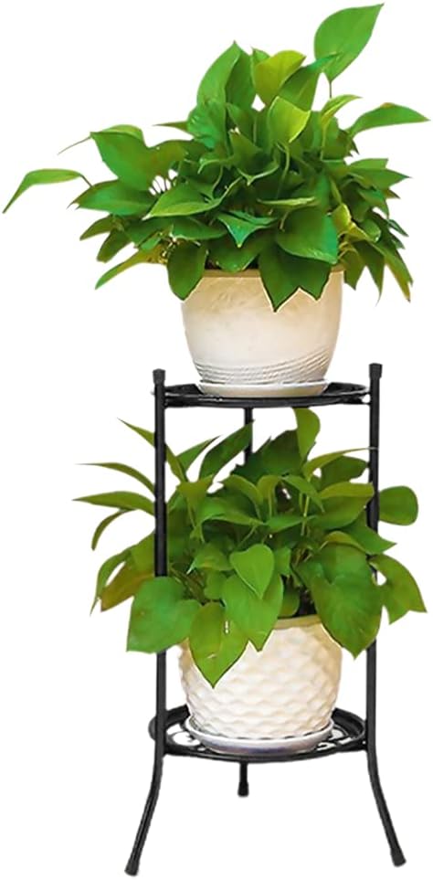 19. Plant Stand for Flower Pot Heavy Duty Potted Holder, 2 Tiers Tall Planter by Unknown