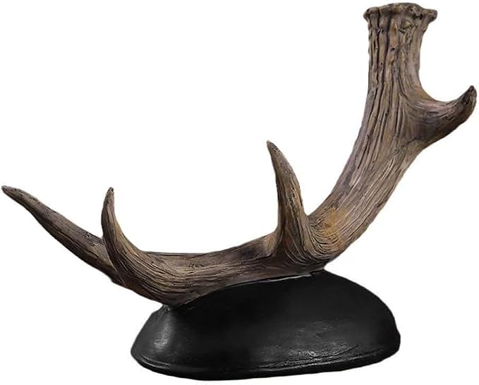Antler Wine Bottle Rack, Rustic Resin Countertop Single Wine Bottle Holder - Image 7