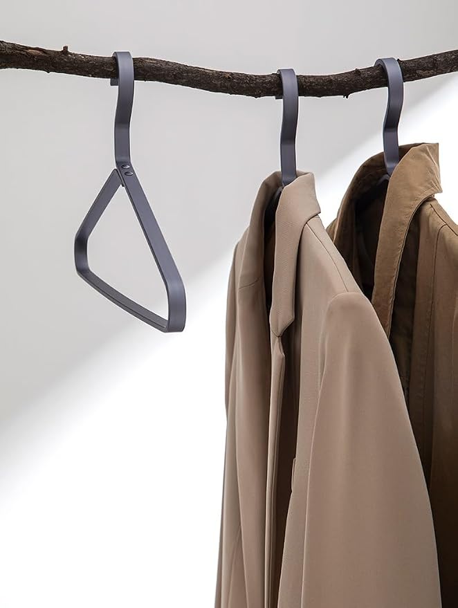 Premium Matte Titanium Gray Aluminum Coat Hangers 6 Piece Set, 16.5” Extra - Image 5