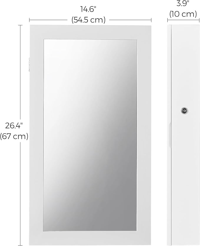 SONGMICS Lockable Jewelry Cabinet Armoire - Image 7