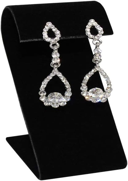 MOOCA 6 Black Velvet Earring Stand Showcase Displays Earring Jewelry Display - Image 3