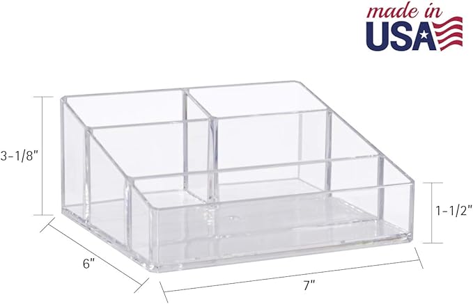 STORi Clear Plastic Small Countertop Vanity Makeup Organizer, Compact - Image 5