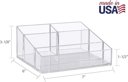 STORi Clear Plastic Small Countertop Vanity Makeup Organizer, Compact - Image 5