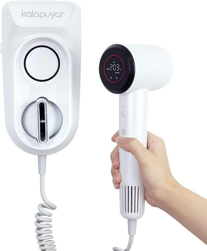 2025 Wall-Mount Hair Dryer 4 Heat 2 Speed Settings High-Speed 1600W Bathroom by Unknown