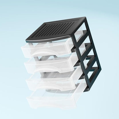 BYCY 4-Drawer Clear Stacking Desktop Organizer - Image 4