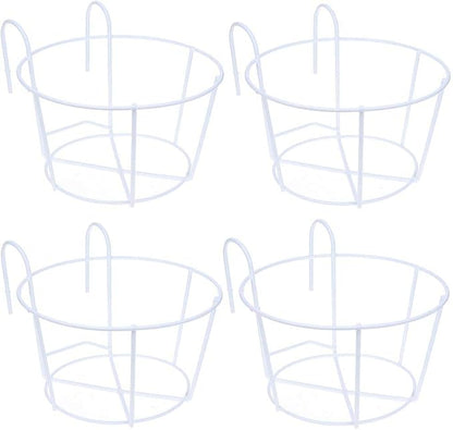 4 Pack Hanging Planters for Railings Rail Planter Hanging Baskets Flower Pot by WWahuayuan